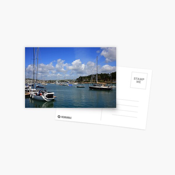 www.lizgarnett.com ... Port at La Trinite Sur Mer, Brittany, France Postcard