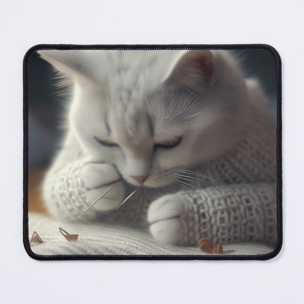 Item preview, knitting cat designed and sold by EdicionesJML.