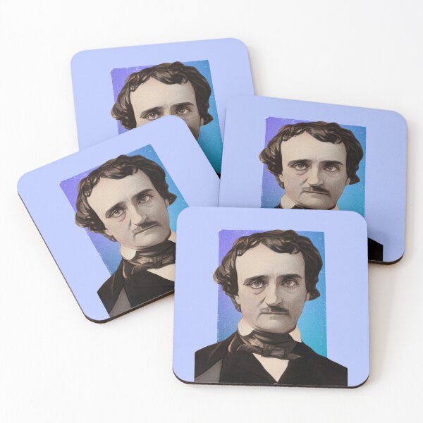 Item preview, American Writer Edgar Allan Poe - blue - illustration  designed and sold by Litstoy.