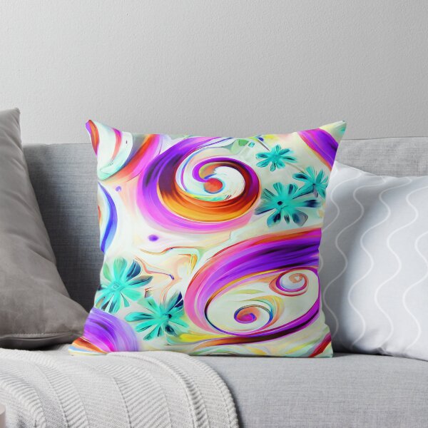 Artikelvorschau, Abstract Twists and Swirls in Orange and Purple entworfen und verkauft von deniselynnimage.