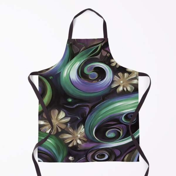Aperçu de l'œuvre Abstract Twists and Swirls in Purple and Green créée et vendue par deniselynnimage.