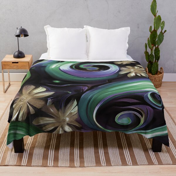 Item preview, Abstract Twists and Swirls in Purple and Green designed and sold by deniselynnimage.