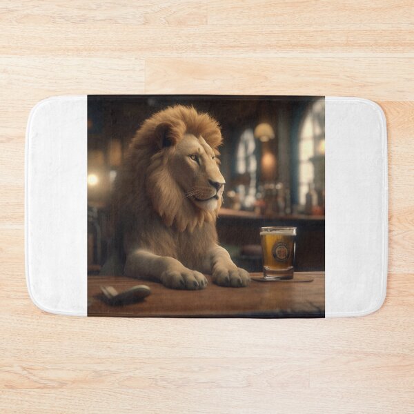 Item preview, a lion in a bar designed and sold by EdicionesJML.
