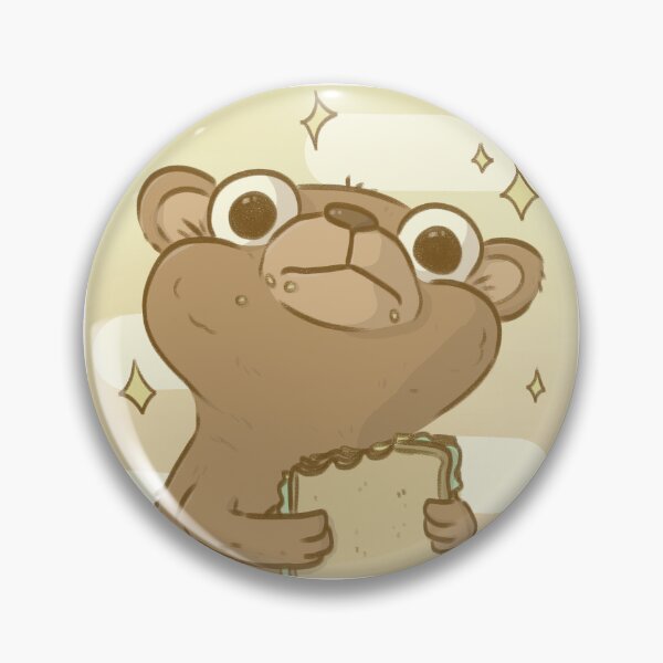 Item preview, Happy bear eating a delicious sandwich designed and sold by Eulalie8.