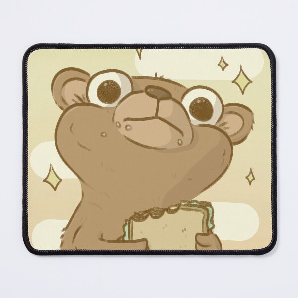 Item preview, Happy bear eating a delicious sandwich designed and sold by Eulalie8.
