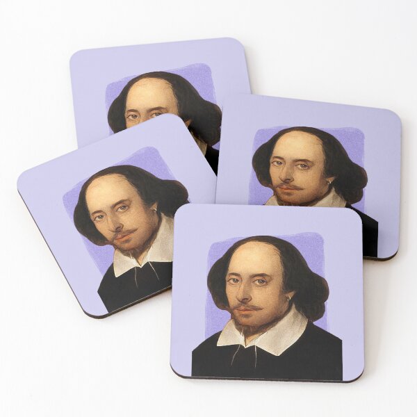 Item preview, English Playwright William Shakespeare - purple - illustration  designed and sold by Litstoy.