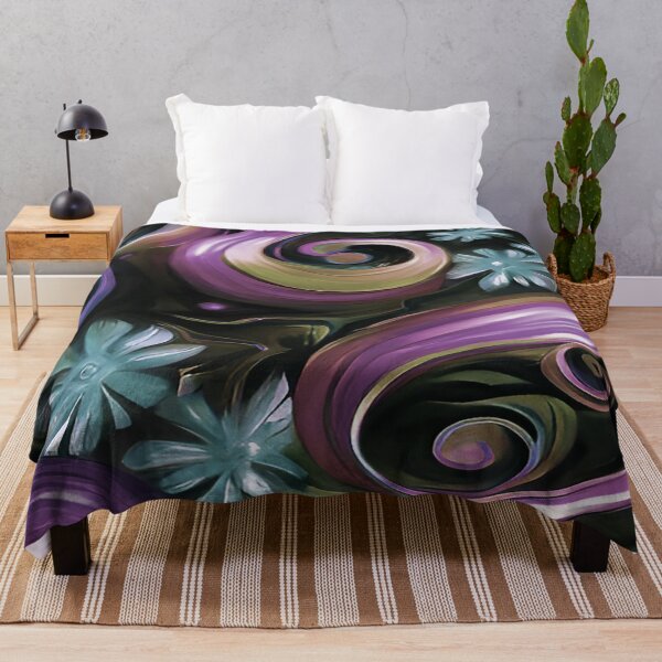 Item preview, Abstract Twists and Swirls in Pink Orange and Mint designed and sold by deniselynnimage.