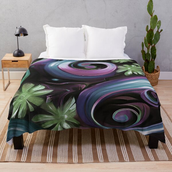 Item preview, Abstract Twists and Swirls in Teal and Pink designed and sold by deniselynnimage.