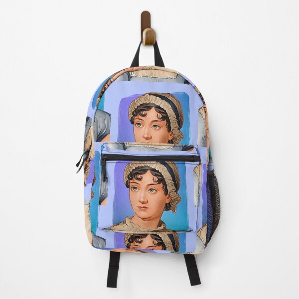 Item preview, English writer Jane Austen - blue - illustration  designed and sold by Litstoy.