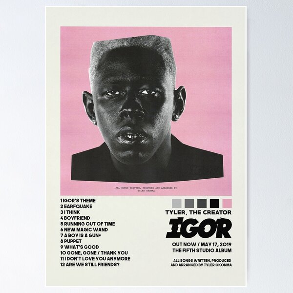 Tyler, the Creator 'IGOR' Tracklist Poster – The Indie Planet