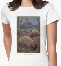 Vintage Armadillo Painting (1909) Women's Fitted T-Shirt