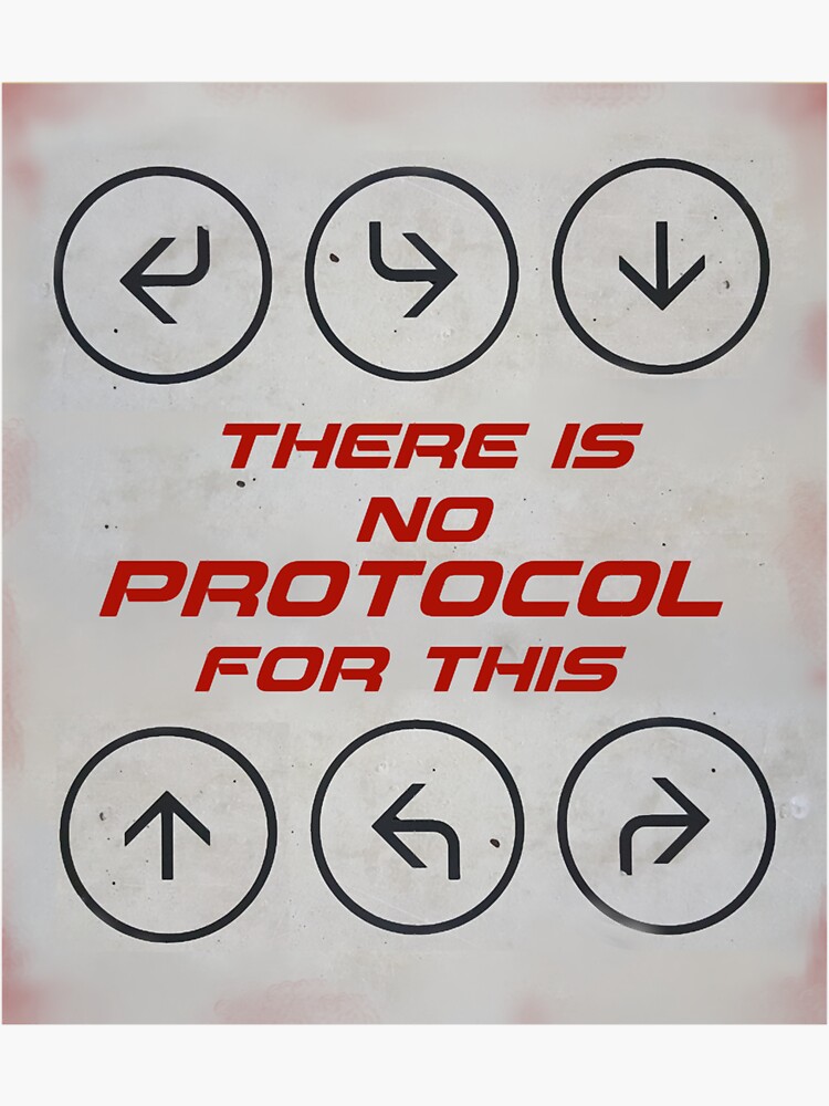 Thumbnail 3 of 3, Sticker, Murderbot - No Protocol, Grey Long designed and sold by lourdesangeliq.
