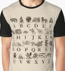 Sea Monster Alphabet Graphic T-Shirt