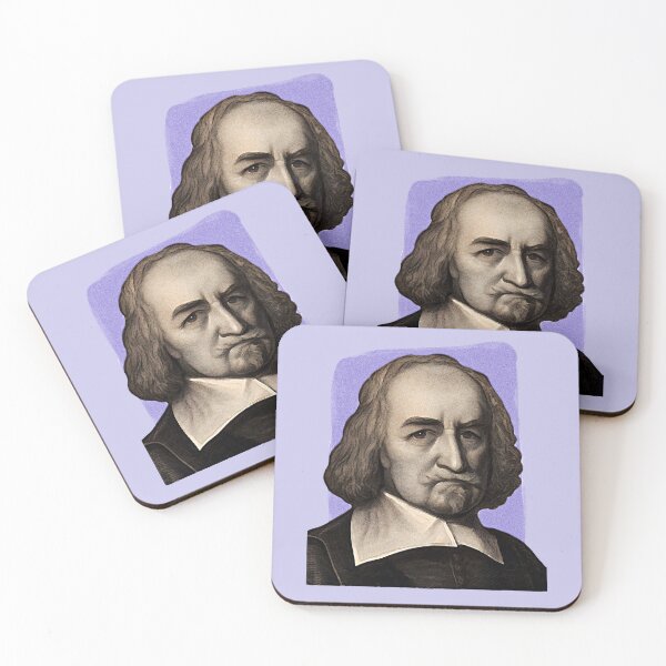 Item preview, English Philosopher Thomas Hobbes - purple - illustration  designed and sold by Litstoy.
