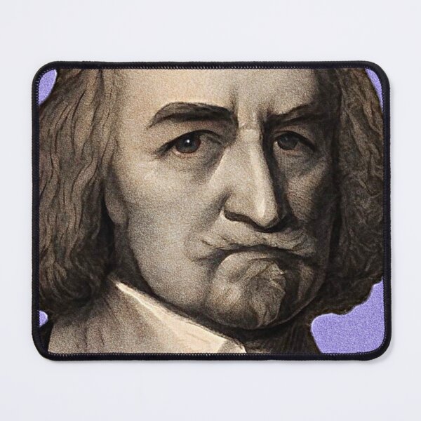 Item preview, English Philosopher Thomas Hobbes - purple - illustration designed and sold by Litstoy.