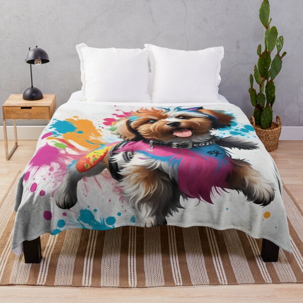 Item preview, Splash of Pawsitivity: Vibrant Cavoodle Dog Art designed and sold by Blekarn.