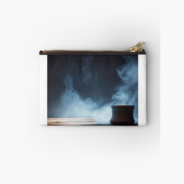 Item preview, Smokey pot on wooden table designed and sold by ArtyBuys.
