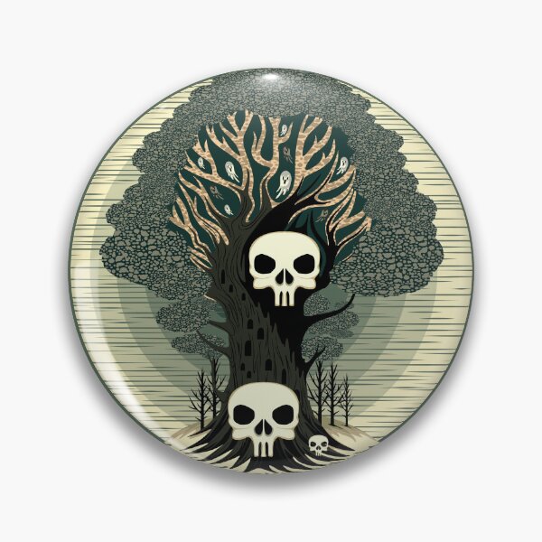 Item preview, Evil Spirits Tree with skulls and Ghosts designed and sold by BluedarkArt.