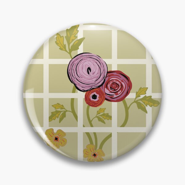 Item preview, Ranunculaceaes and buttercups on a vintage style garden lattice designed and sold by ncxadair.