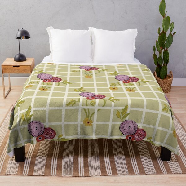 Item preview, Ranunculaceaes and buttercups on a vintage style garden lattice designed and sold by ncxadair.