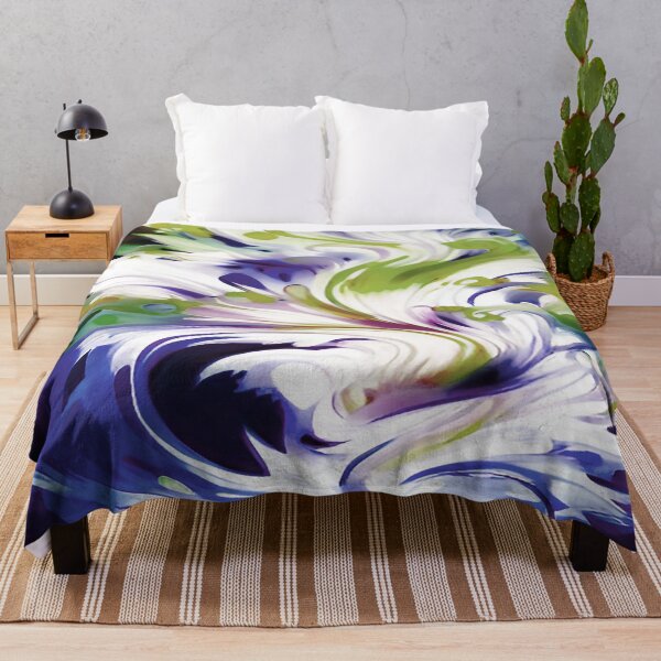 Item preview, Abstract Twists and Swirls in blue and yellow designed and sold by deniselynnimage.