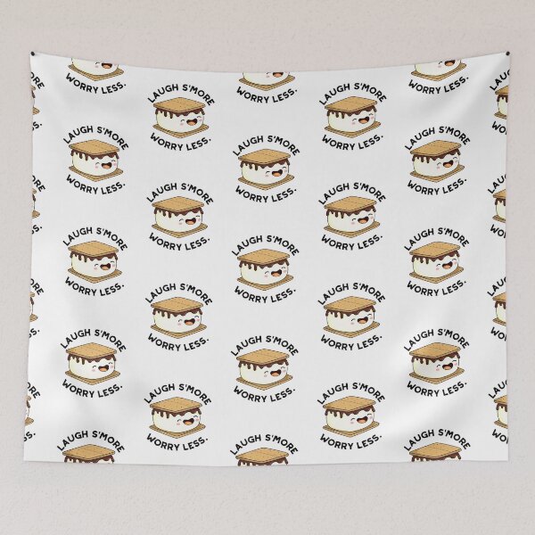 Item preview, Laugh Smore Worry Less Funny Smore Puns  designed and sold by punnybone.