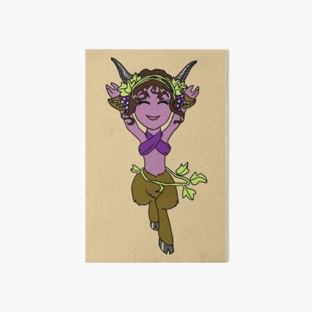 Dancing Female Satyr Playing Flute Girl CHIBI SD MONSTER GIRLS Series I Art Board Print