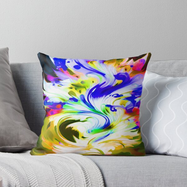 Item preview, Abstract Fire in Colors of Bright Blue and Yellow designed and sold by deniselynnimage.