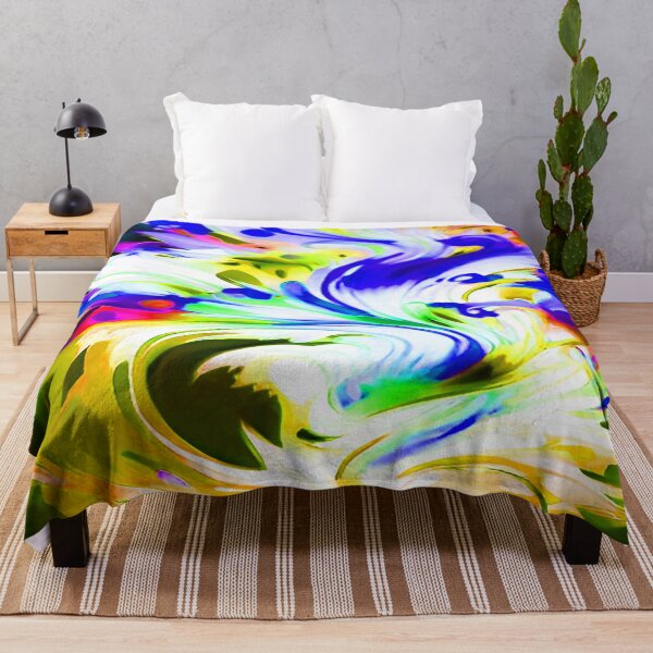 Item preview, Abstract Fire in Colors of Bright Blue and Yellow designed and sold by deniselynnimage.