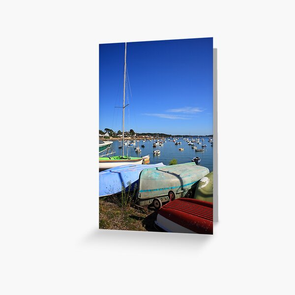 www.lizgarnett.com - Boats at Larmor Baden Greeting Card