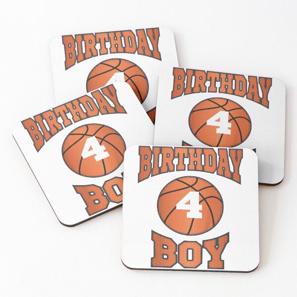 Item preview, Kids 4H Fourth Four 4 Year Happy Birthday Boy Basketball  Shir designed and sold by JamesGuilly.