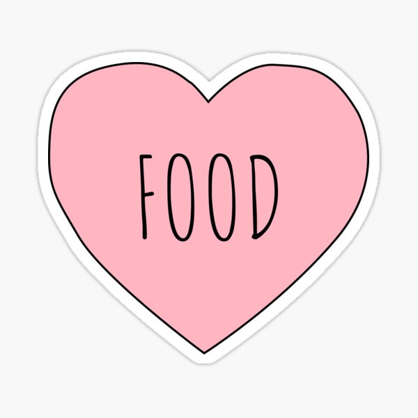 I Love Food Stickers Redbubble - i luv food roblox