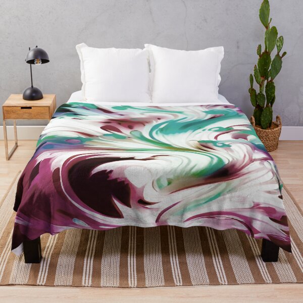 Item preview, Abstract Fire in Colors of Pink and Green designed and sold by deniselynnimage.