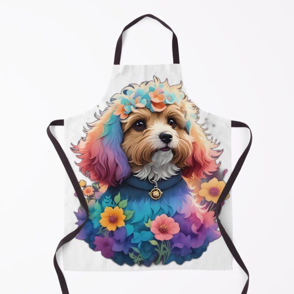 Item preview, Blossoming Companion: Cavoodle Amidst Flowers designed and sold by Blekarn.