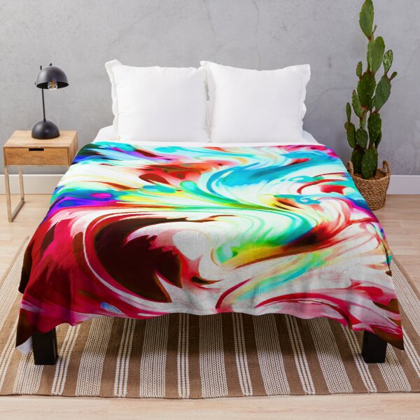 Item preview, Abstract Fire in Colors of Red and Light Blue designed and sold by deniselynnimage.