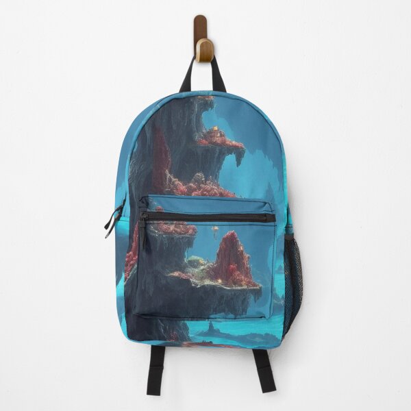 Item preview, Fantasy World Magical Aliens Underwater Caves Blue designed and sold by SassyArtistry.