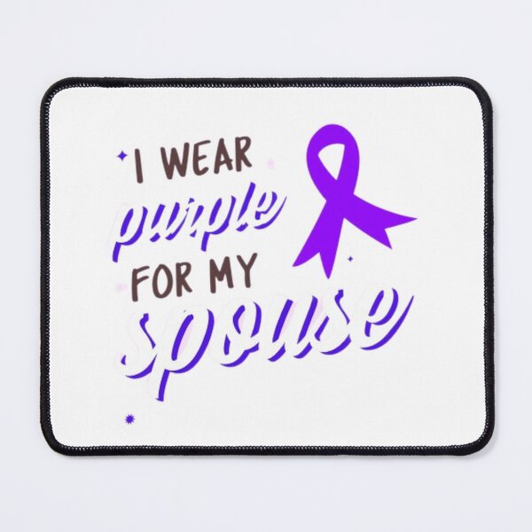 Item preview, Crohns and Colitis awareness purple ribbon - I wear purple for my spouse  designed and sold by Rodayna Elnaggar.