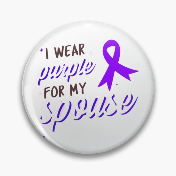 Item preview, Crohns and Colitis awareness purple ribbon - I wear purple for my spouse  designed and sold by Rodayna Elnaggar.