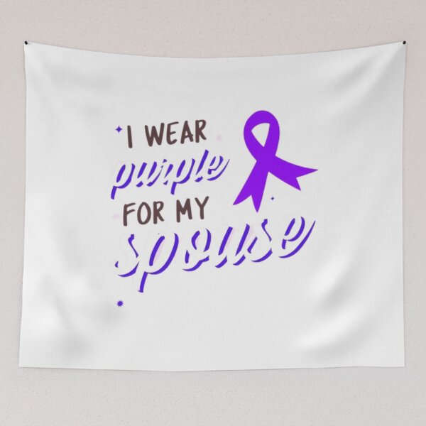 Item preview, Crohns and Colitis awareness purple ribbon - I wear purple for my spouse  designed and sold by Rodayna Elnaggar.