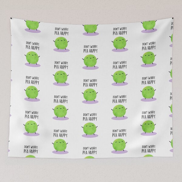 Item preview, Don't Worry Pea Happy Funny Pea Puns  designed and sold by punnybone.
