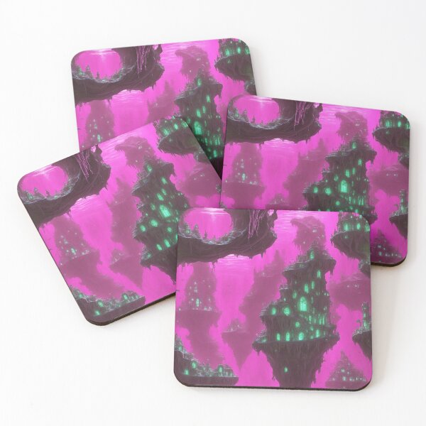 Item preview, Fantasy World Magical Aliens Underwater Caves Pink designed and sold by SassyArtistry.