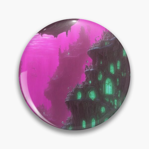 Item preview, Fantasy World Magical Aliens Underwater Caves Pink designed and sold by SassyArtistry.