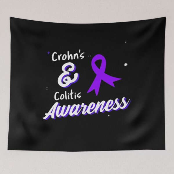 Item preview, Crohns and Colitis awareness purple ribbon - Support Crohns and colitis inflammatory bowel disease designed and sold by Rodayna Elnaggar.