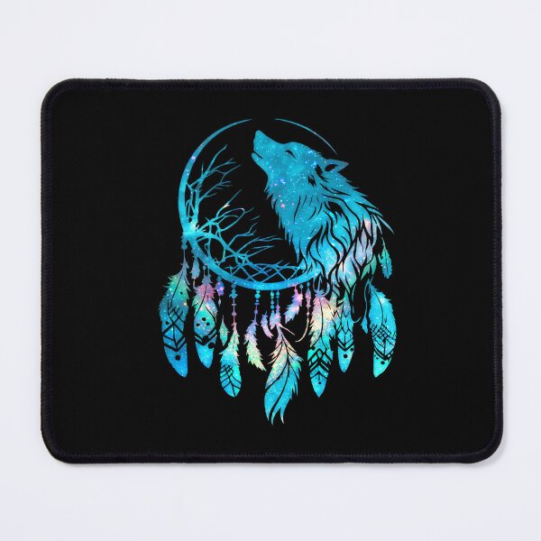 Item preview, Dream catcher, wolf, silhouette, tree, moon, nature, spirit animal, boho designed and sold by nitty-gritty.