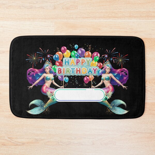 Item preview, Sirenas Merfolk Mermaid Happy Birthday Custom Banner designed and sold by SirenasWorld.