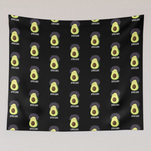 Item preview, Afrocado Funny Avocado Puns (Dark BG) designed and sold by punnybone.