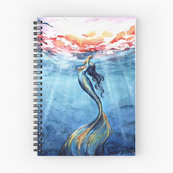 Item preview, Reaching - Watercolor underwater Mermaid Painting  designed and sold by Chiara Mendicino.