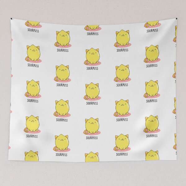 Item preview, Sour Puss Funny Lemon Cat Puns  designed and sold by punnybone.