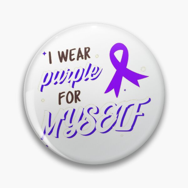Item preview, Crohns and Colitis awareness purple ribbon - I wear purple for MYSELF designed and sold by Rodayna Elnaggar.
