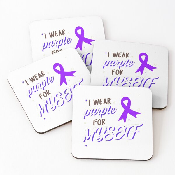 Item preview, Crohns and Colitis awareness purple ribbon - I wear purple for MYSELF designed and sold by Rodayna Elnaggar.